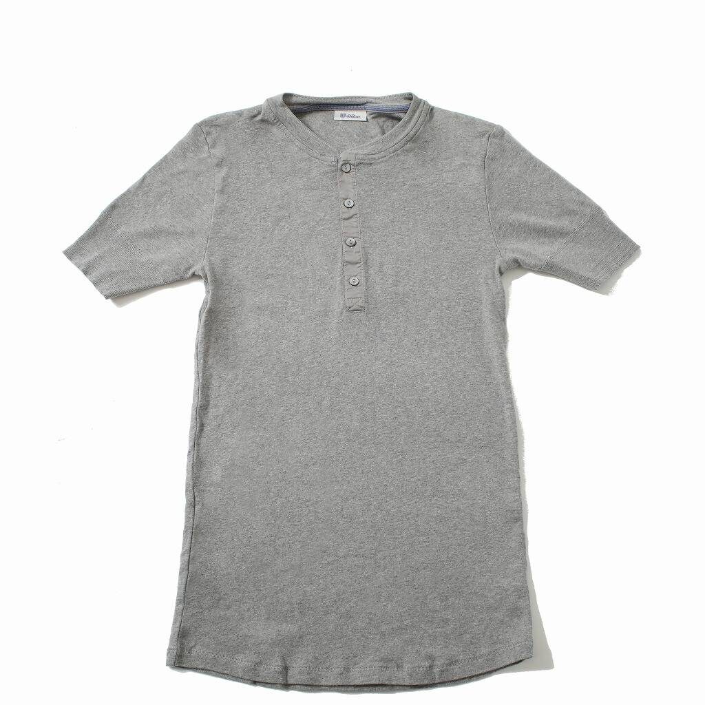 Schiesser シーサー コットンフライス ヘンリーネックカットソー