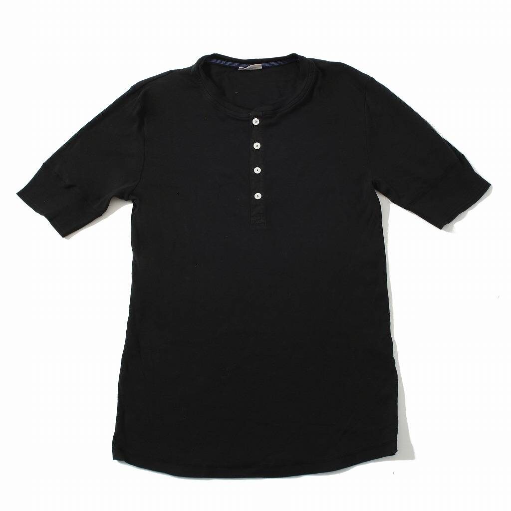 Schiesser シーサー コットンフライス ヘンリーネックカットソー