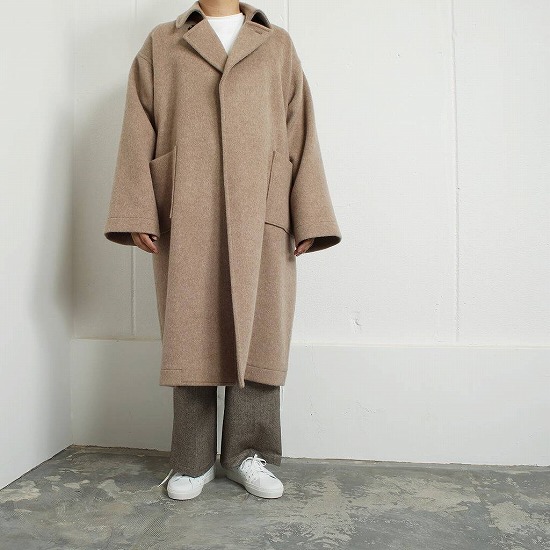 ジャケット・アウター ATHA DOUBLE MELTON FLUFFY MAXI COAT ATHA | アタ DOUBLE MELTONFLUFFY MAXI COAT(FAWN) / メルトン