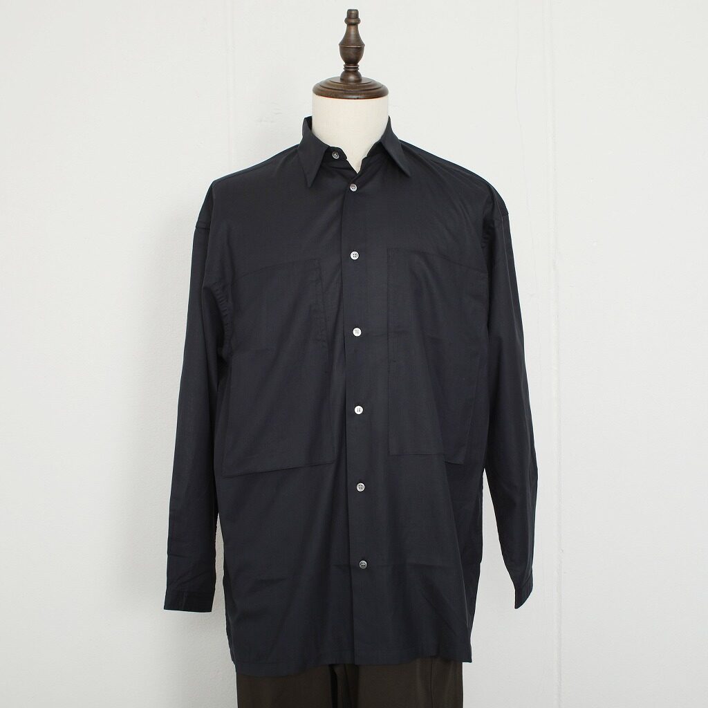 E.TAUTZ イートウツ シャツ ブロード LINEMAN SHIRT ネイビー