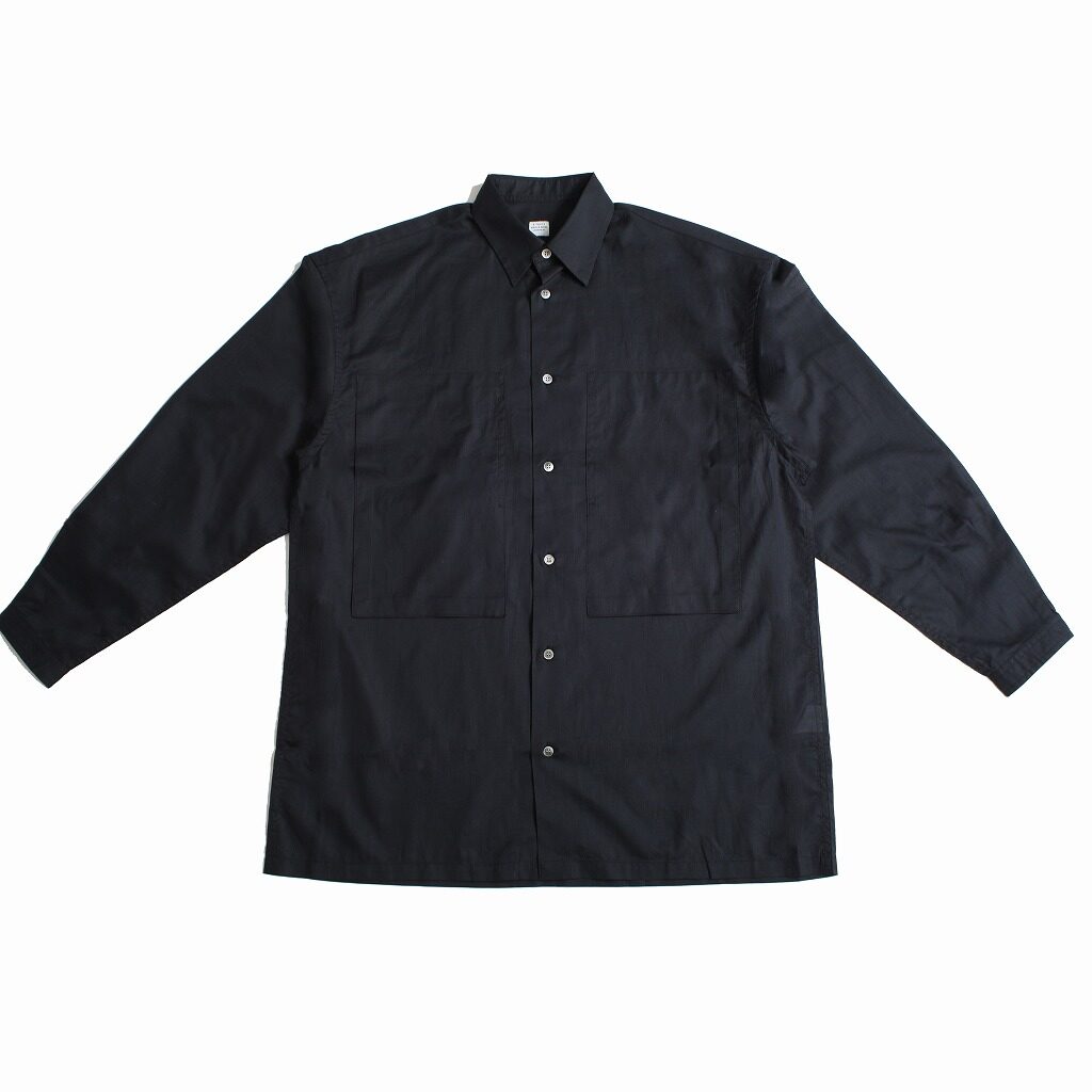 E.TAUTZ イートウツ シャツ ブロード LINEMAN SHIRT ネイビー