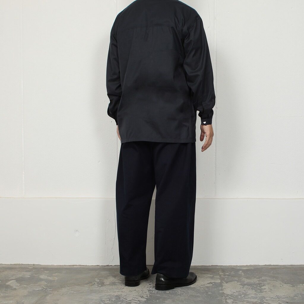 E.TAUTZ イートウツ シャツ ブロード LINEMAN SHIRT ネイビー